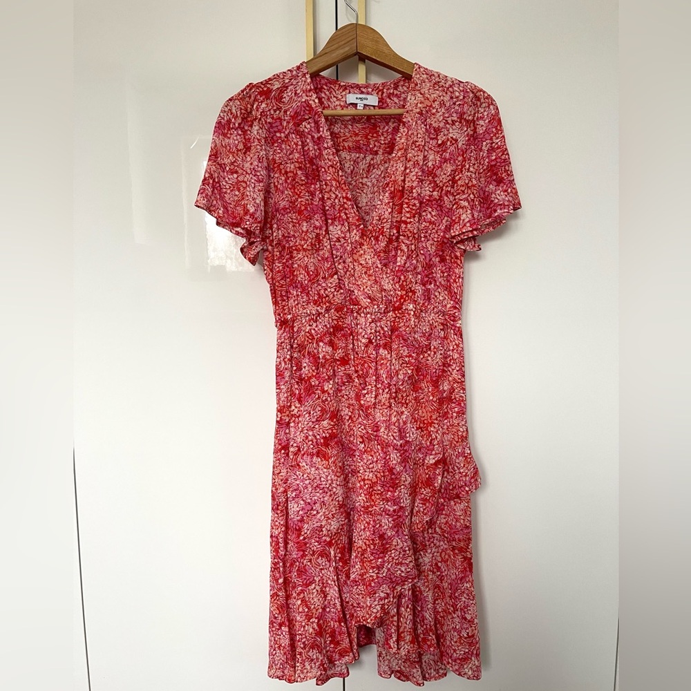 SUNCOO Paris ruffle wrap dress size small